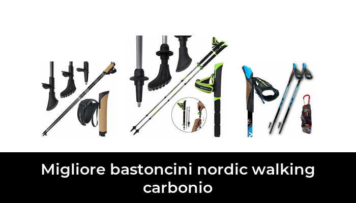 Ultraleggero Selezionabile con Borsa MSPORTS Bastoncini da Trekking Premium Carbonio Nordic Walking 