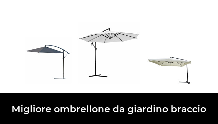 Garten-Sonnenschirm Mit Seitenschiene – Ø 3 M, Stahlgestell, Polyester-Taupe, Inkl. Kreuzständer