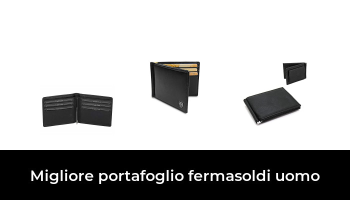 Portafogli Uomo In Pelle Vintage – Con Cerniera, Portacarte, Portamonete E Fermasoldi, Anticlonazione, Nero