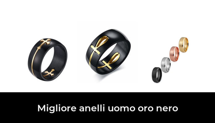 Anello Uomo OIDEA In Acciaio Inossidabile Con Croce Removibile - Nero/Oro, Misura 32, Per Promesse E Regali - Foto 5