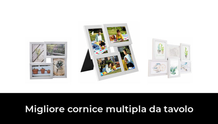 KSROECUD Cornici Multiple Per Collage Da Tavolo O Parete - 2 Cornici Con 4 Aperture 10x15 Cm, Effetto Legno, Plexiglass, Confezione Da 2