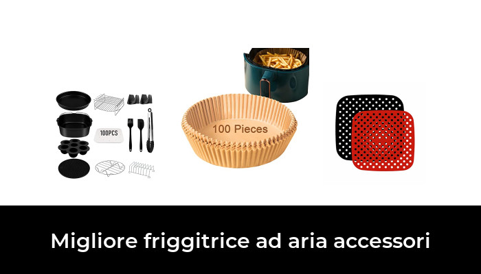 EiDevo Accessori Friggitrice ad Aria,kit accessori per friggitrice ad aria da 8 pollici 14 pezzi,per friggitrice ad aria di tutte 4.2QT ~ 5.8QT con tappetino per cestello friggitrice 